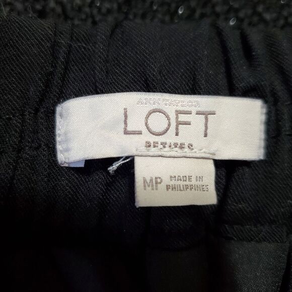 LOFT glitter mini skirt black New NWOT MP M petite - Picture 2 of 8